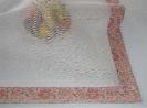 Pink Floral Jacquard Food Throw 100cm x 100cm